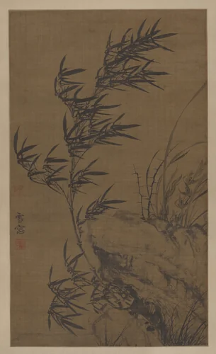 Bamboo in the Wind by Puming, painting, 1250-1350