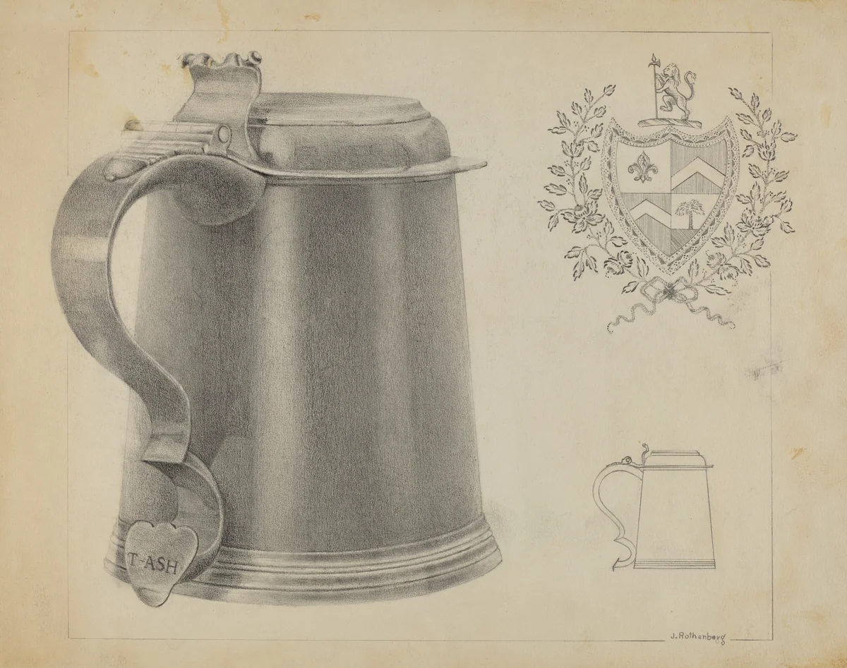 Silver Tankard by Joseph Rothenberg, index of american design, 1936