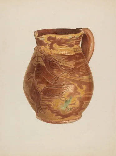 Pitcher by Alvin Shiren, index of american design, 1938