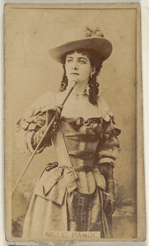 Mlle. Panol, from the Actors and Actresses series (N45, Type 8) for Virginia Brights Cigarettes by Allen & Ginter, photograph, 1885-1891