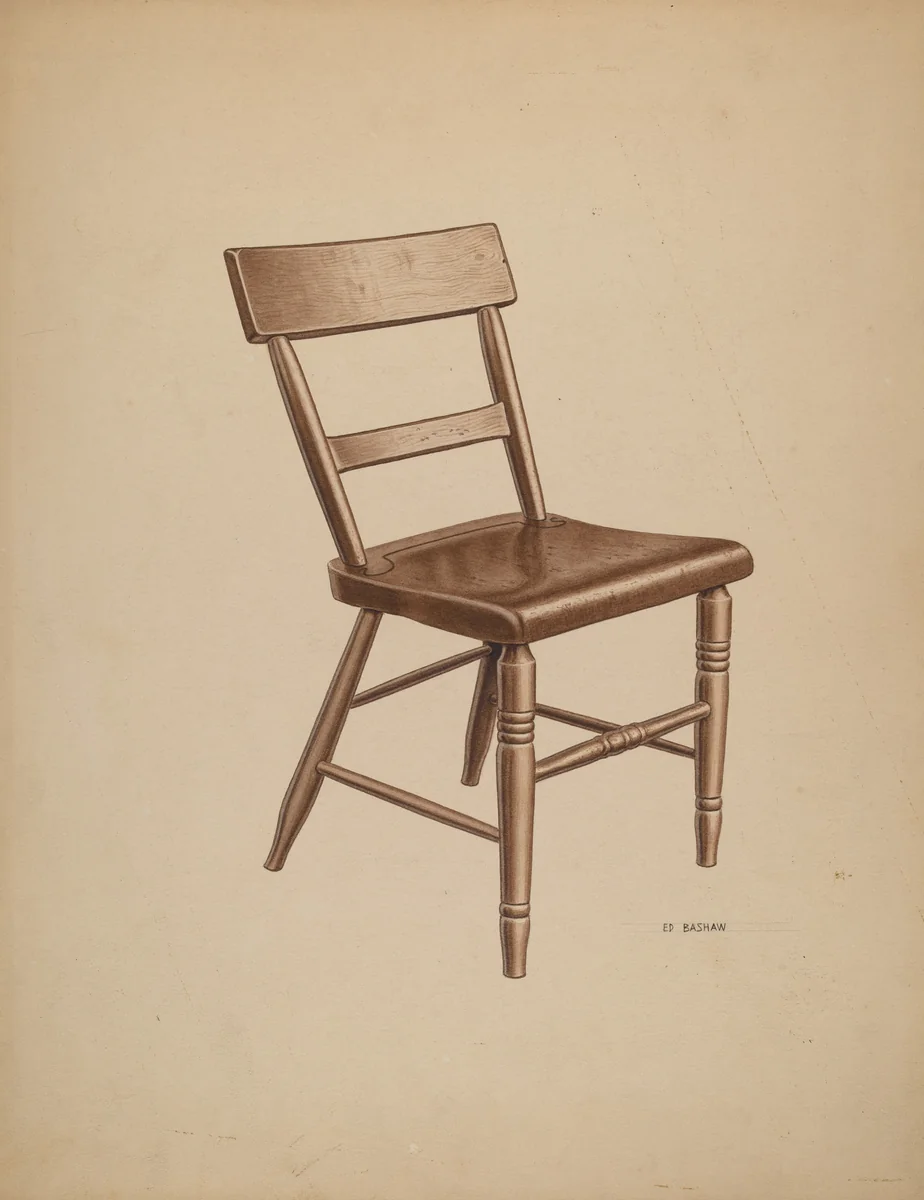 Kitchen Chair by Edward Bashaw, index of american design, 1940