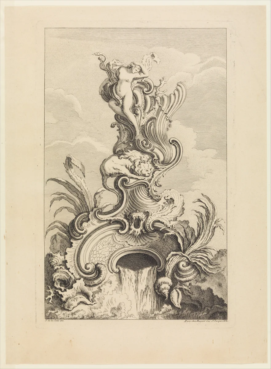 Plate from Book of Vases by Jacques de La Joue the Younger, print, 1700-1800