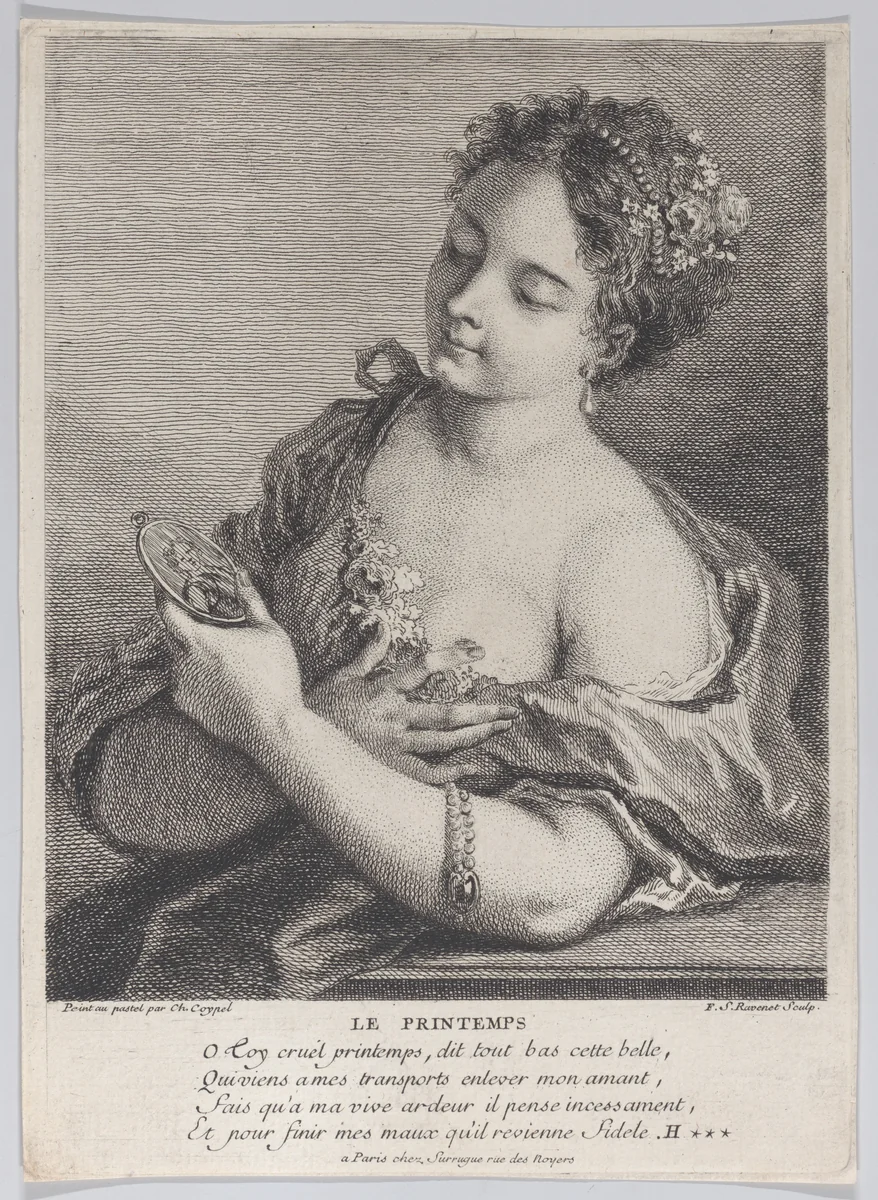 Spring (Le Printemps) by Simon Ravenet, print, 1742-1762