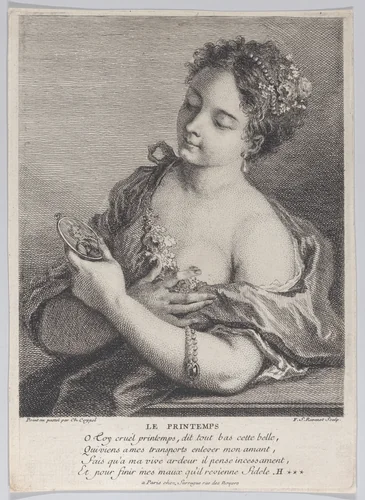 Spring (Le Printemps) by Simon Ravenet, print, 1742-1762