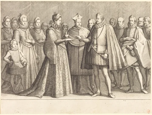 The Marriage of Ferdinando and Christine of Lorraine by Jacques Callot, print, 1614