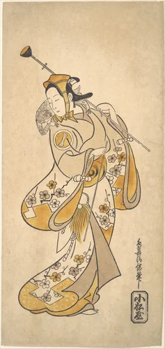 Ichikawa Monnosuke as a Sarumawashi or Monkey Showman by Torii Kiyonobu I (鳥居 清信), print, 1720-1725