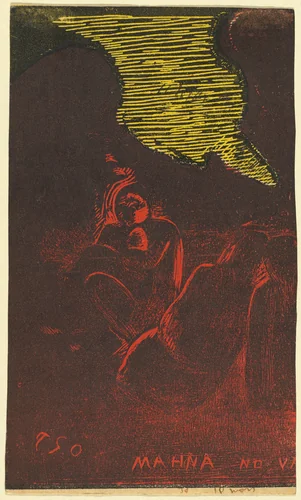 Mahna no Varua Ino (The Demon Speaks) [verso] by Paul Gauguin, print, 1893-1894