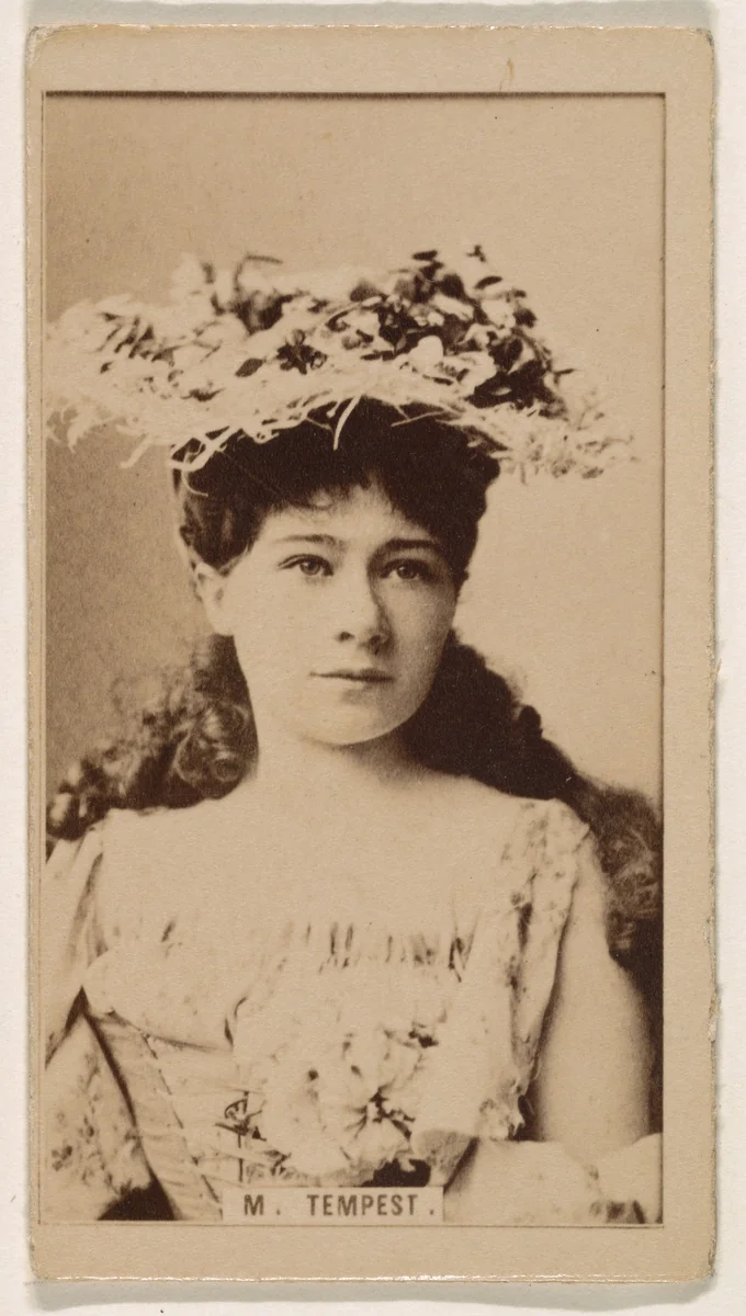 Marie Tempest, from the Actresses series (N245) issued by Kinney Brothers to promote Sweet Caporal Cigarettes by Kinney Brothers Tobacco Company, photograph, 1890
