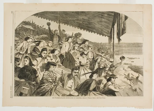 Our Watering Places—Horse-Racing at Saratoga by Winslow Homer, print, 1865