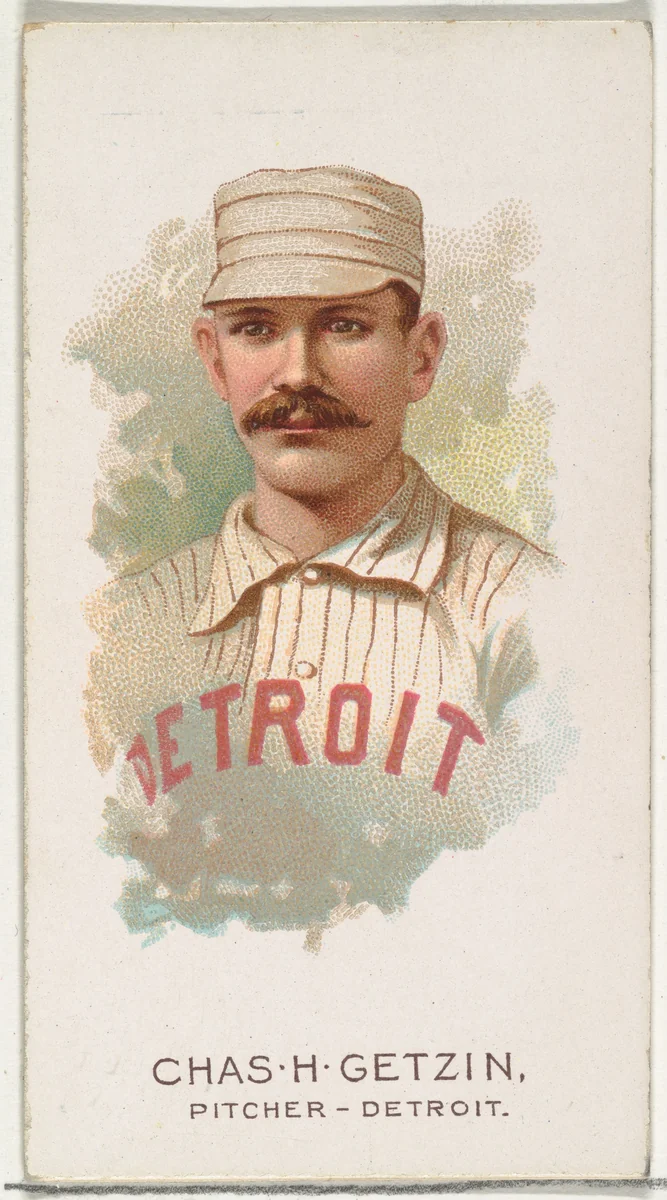 Charles H. Getzin, Baseball Player, Pitcher, Detroit, from World's Champions, Series 2 (N29) for Allen & Ginter Cigarettes by Allen & Ginter, print, 1888