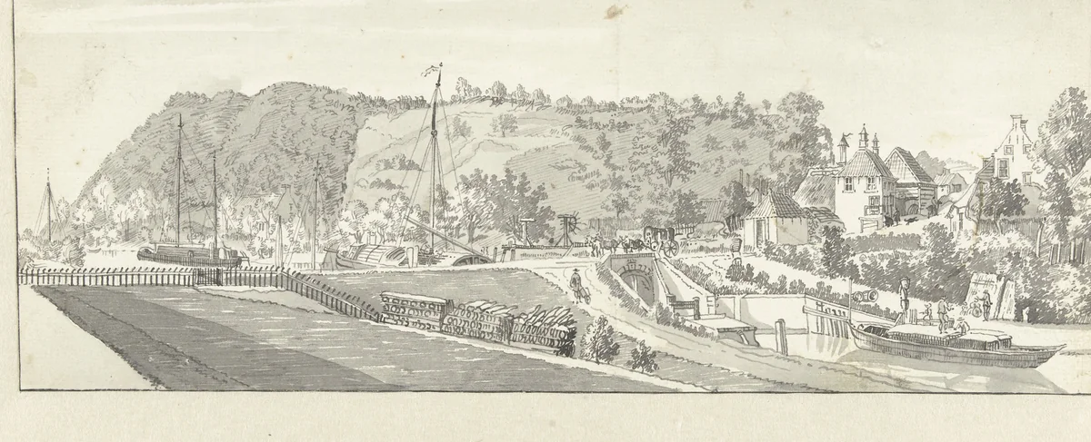 Grebbesluis by Jan de Beijer, drawing, 1750