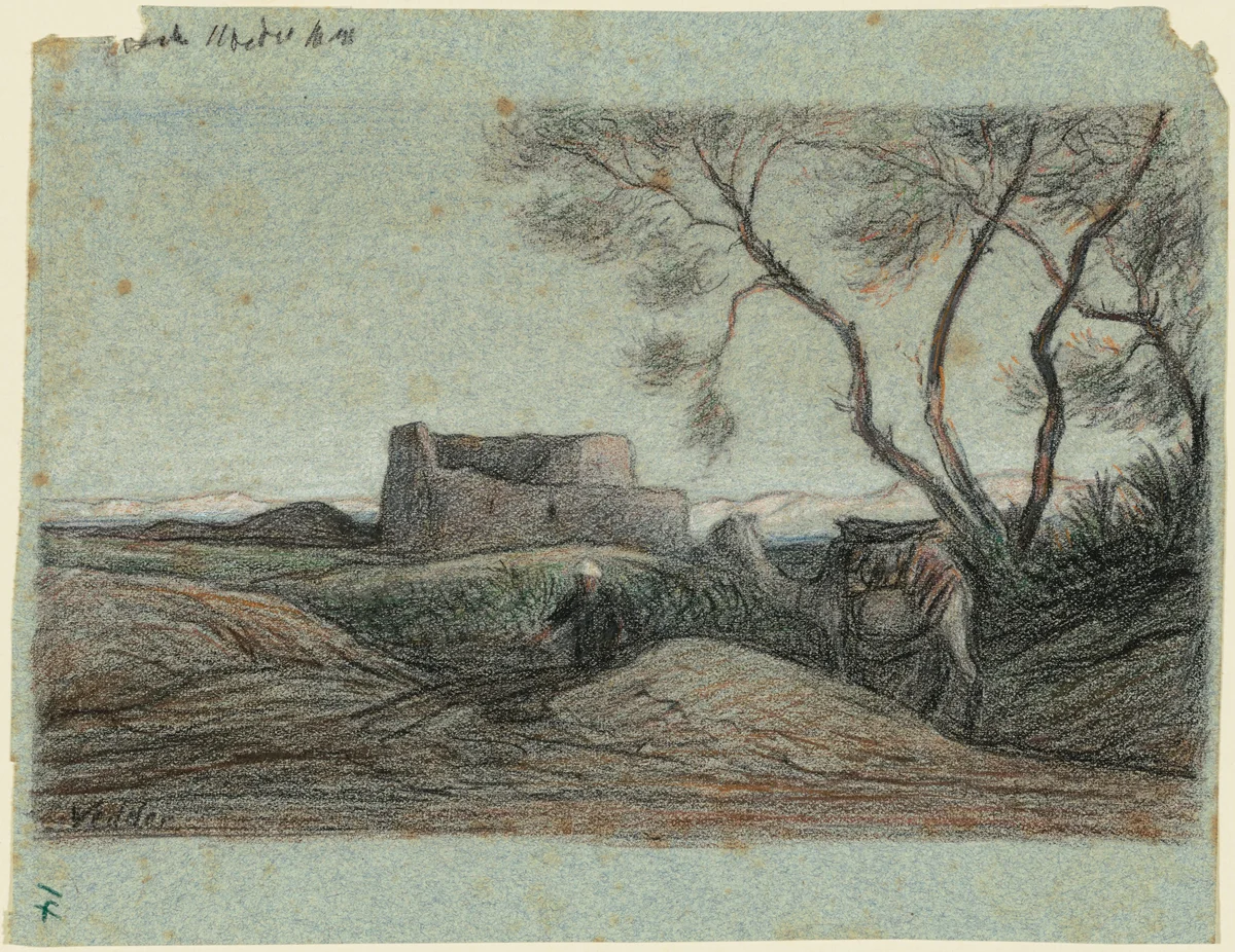 Nile Journey by Elihu Vedder, drawing, 1890