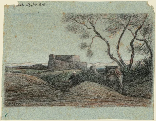 Nile Journey by Elihu Vedder, drawing, 1890