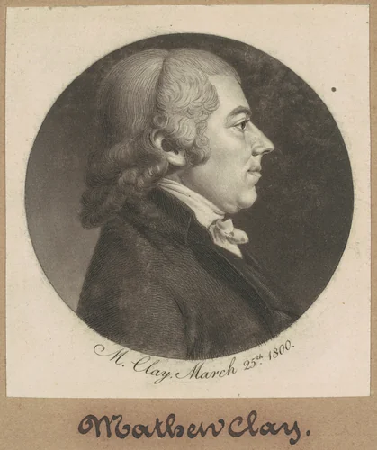 Matthew Clay by Charles B. J. Févret de Saint-Mémin, print, 1800