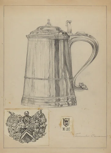 Silver Tankard by Vincent Carano, index of american design, 1936