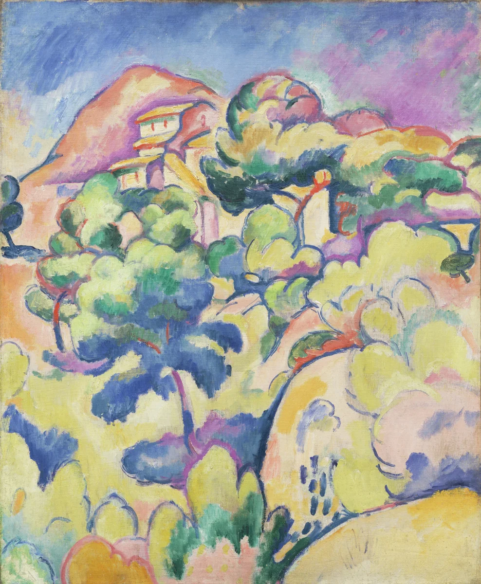 Landscape at La Ciotat by Georges Braque, painting, 1907