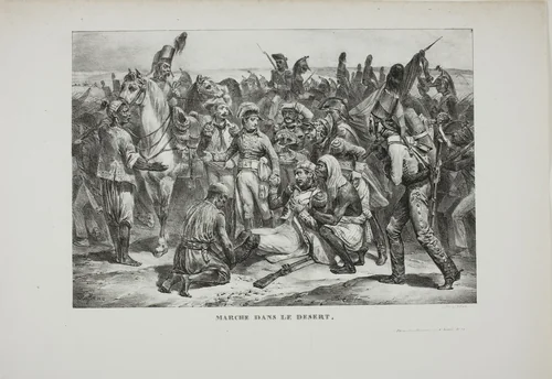 Desert March by Denis Auguste Marie Raffet, print, 1826