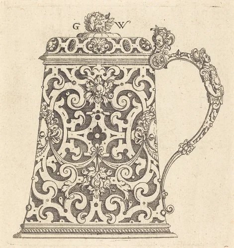 Tankard by Georg Wechter, print, 1526-1586