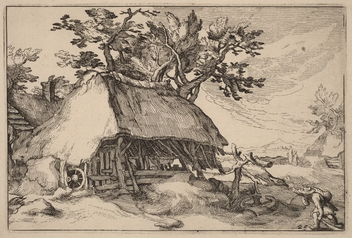 A Barn by Claes Jansz Visscher, print, 1620