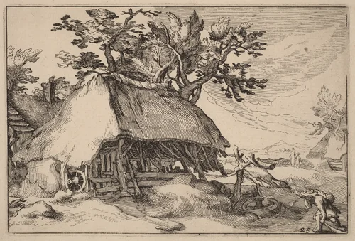 A Barn by Claes Jansz Visscher, print, 1620