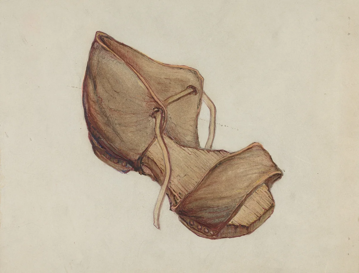 Shoe by American 20th Century, index of american design, 1935-1942