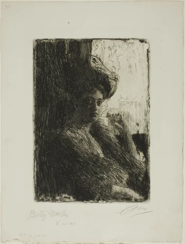 Betty Nansen by Anders Zorn, print, 1905