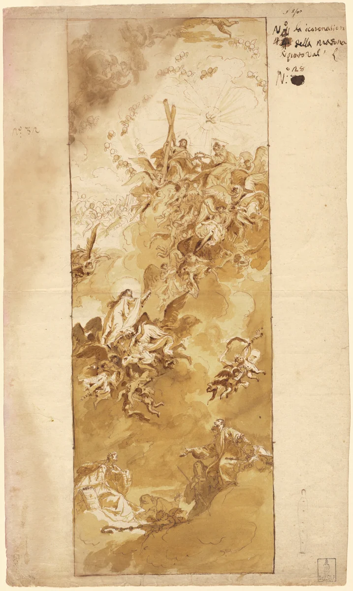 The Assumption of the Virgin by Giambattista Canal, drawing, 1780-1790