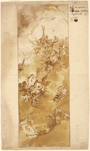 The Assumption of the Virgin by Giambattista Canal, drawing, 1780-1790