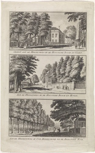 Drie gezichten rond Haarlem B by Hendrik Spilman, print, 1763