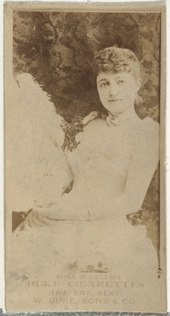 Miss Williams, from the Actors and Actresses series (N145-7) issued by Duke Sons & Co. to promote Duke Cigarettes by W. Duke, Sons & Co., photograph, 1880-1889