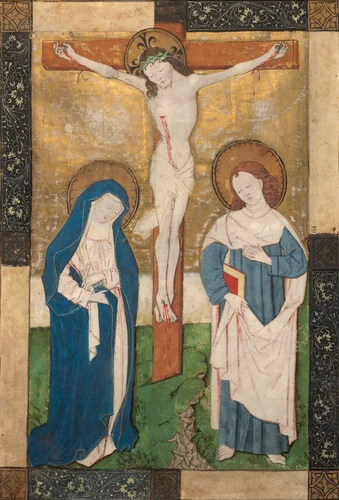 The Crucifixion by German 15th Century, drawing, 1450-1499