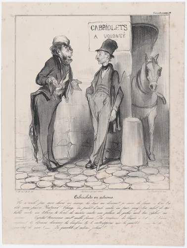 Plate 24: Gigs in action, from 'Caricaturana,' published in Les Robert Macaires by Honoré Daumier, print, 1838
