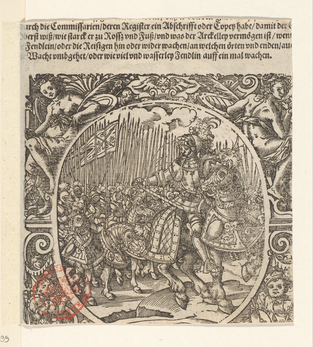 Generaal voor zijn cavalerie by Jost Amman, print, 1573