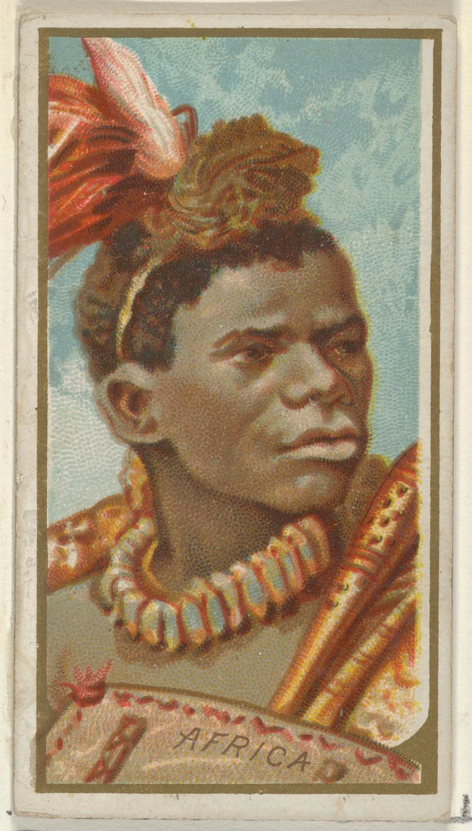 Africa, from the Types of All Nations series (N24) for Allen & Ginter Cigarettes by Allen & Ginter, print, 1889