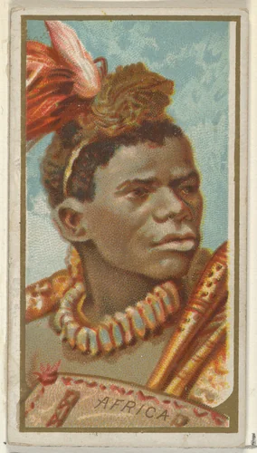 Africa, from the Types of All Nations series (N24) for Allen & Ginter Cigarettes by Allen & Ginter, print, 1889