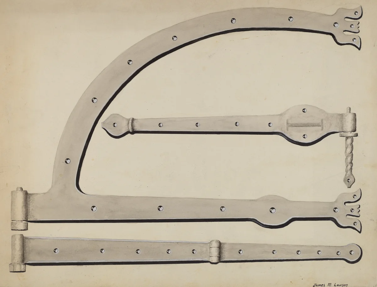 Door Hinges by James M. Lawson, index of american design, 1936