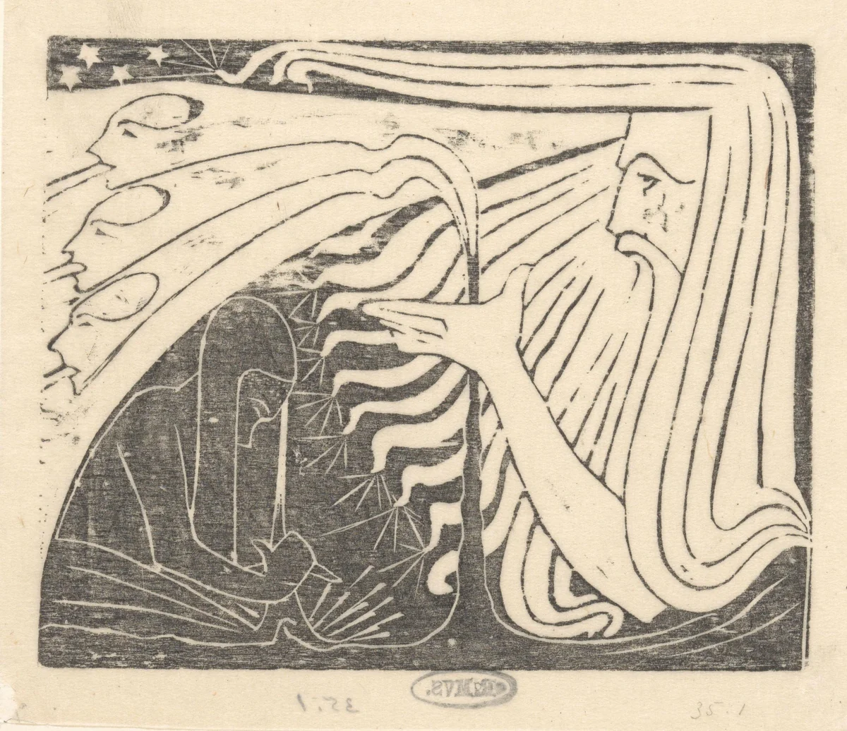 Krishna de Verlosser by Karel Petrus Cornelis de Bazel, print, 1894