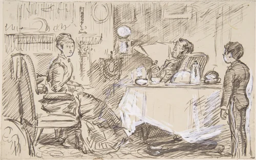 "So Considerate" by Charles Samuel Keene, drawing, 1870-1891