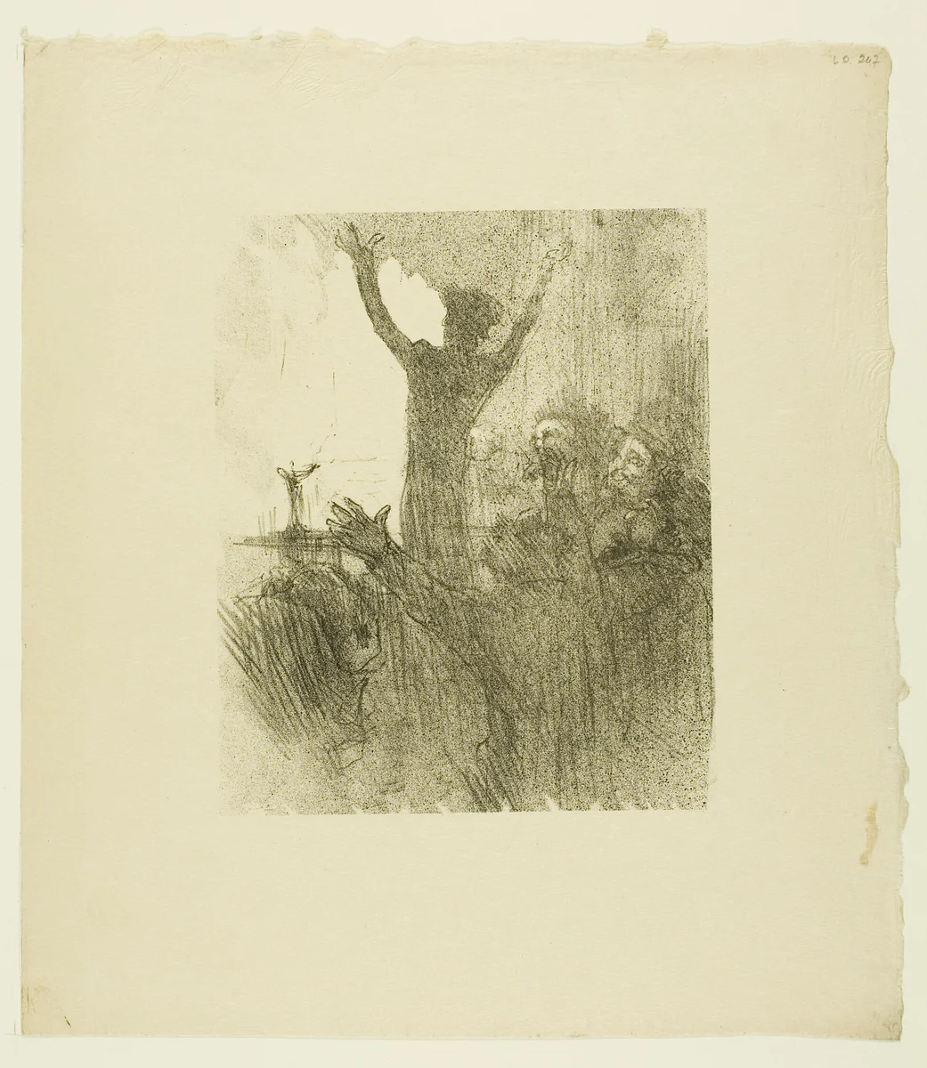 Schlomé Fuss in the Synagogue, from Au Pied du Sinaï by Henri de Toulouse-Lautrec, print, 1897