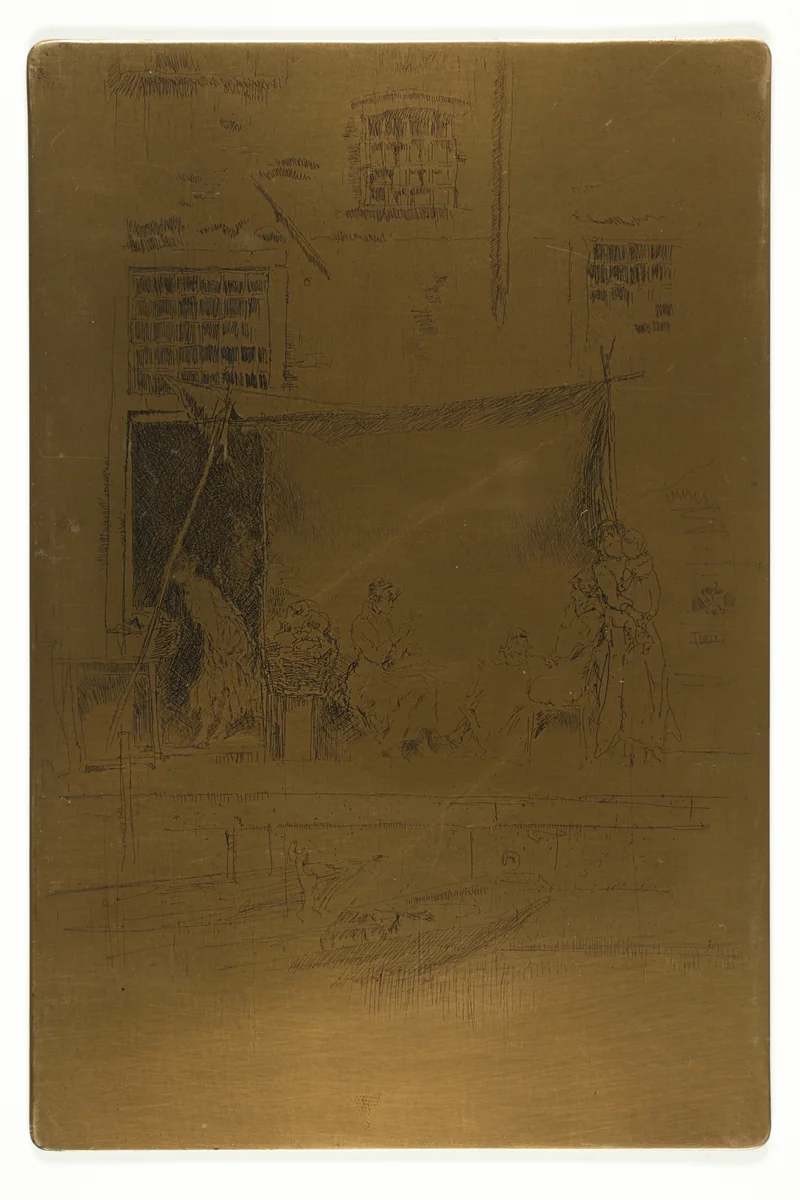 Fruit Stall by James McNeill Whistler, metalwork, 1879-1880