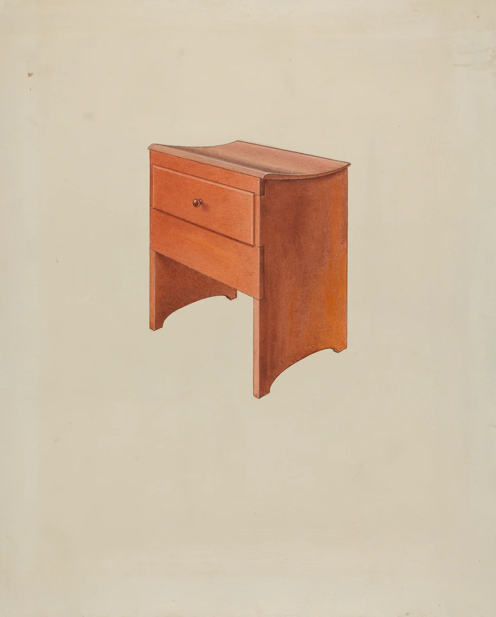 Shaker Loom Stool by Irving I. Smith, index of american design, 1936