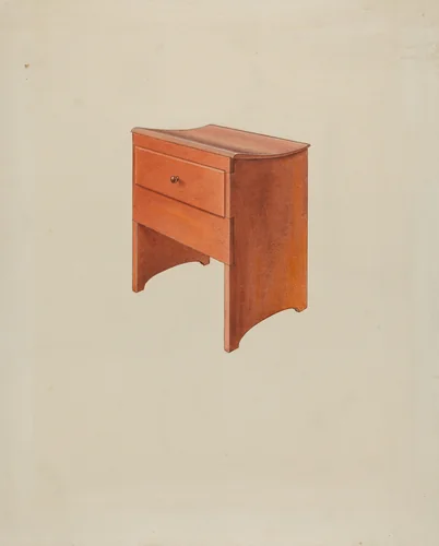 Shaker Loom Stool by Irving I. Smith, index of american design, 1936