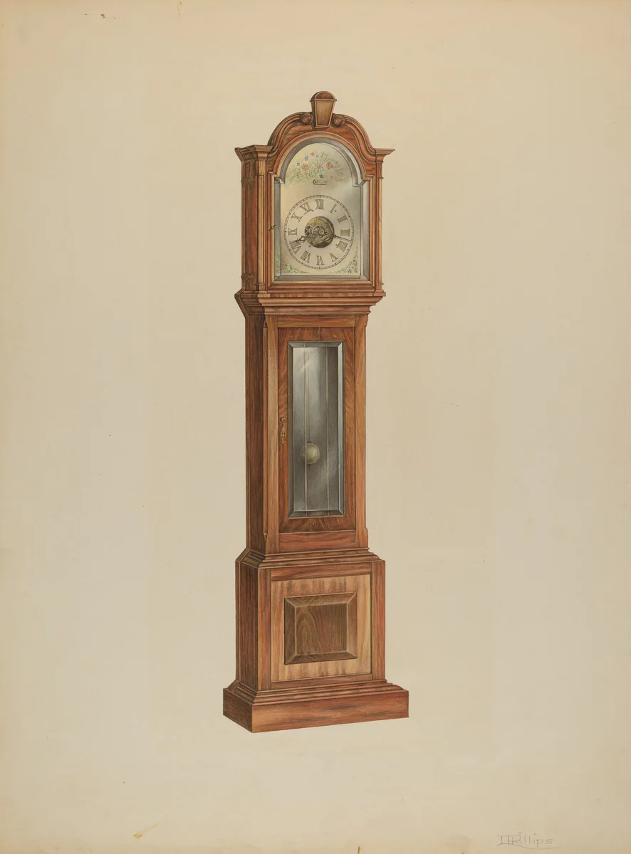 Clock by Lawrence Phillips, index of american design, 1938