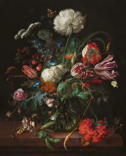 Vase of Flowers by Jan Davidsz. de Heem, painting, 1660
