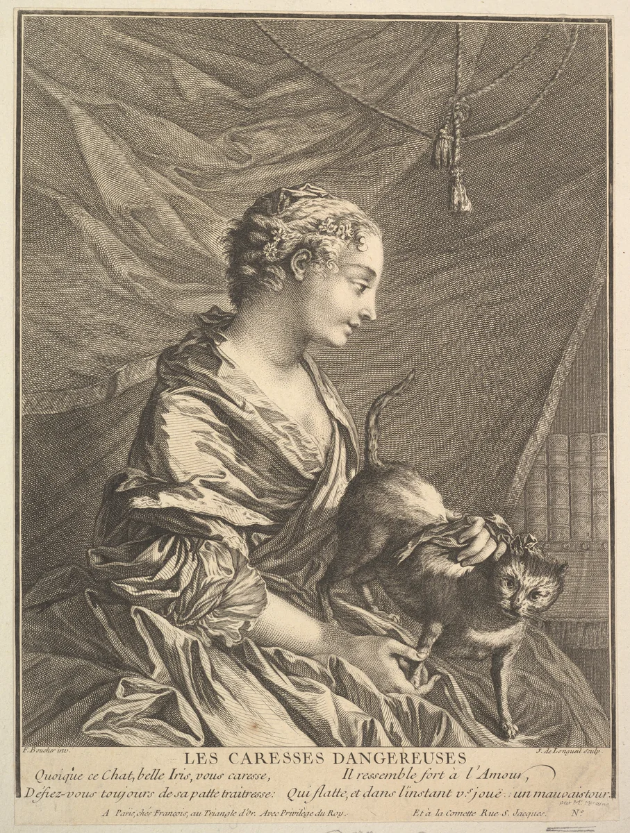 Dangerous Caresses by Joseph de Longueil, print, 1730-1792