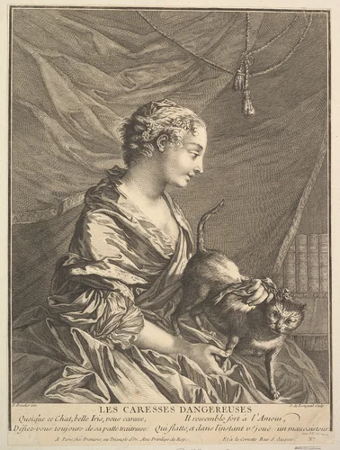 Dangerous Caresses by Joseph de Longueil, print, 1730-1792