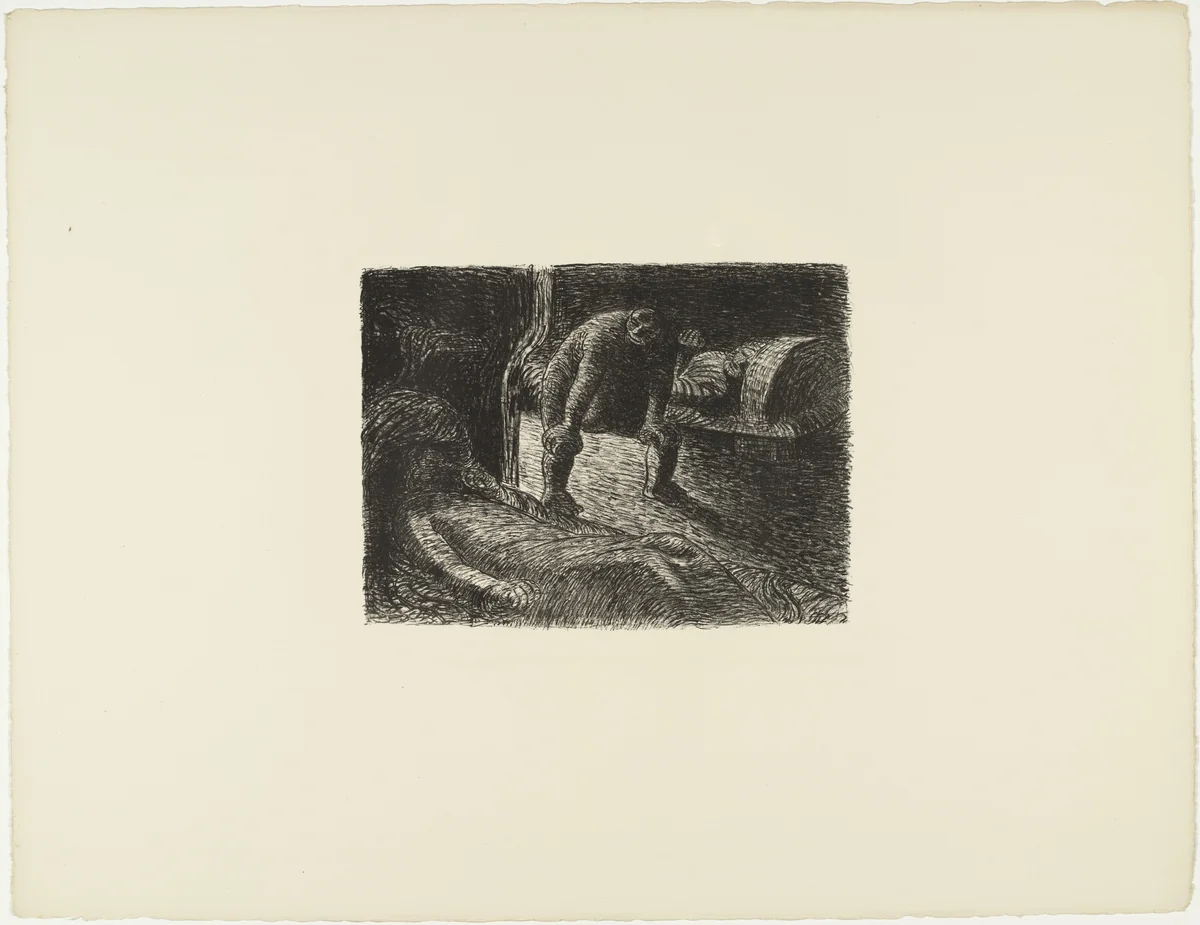 The Gobblin (Der Alb) from The Dead Day (Der tote Tag) by Ernst Barlach, print, 1910