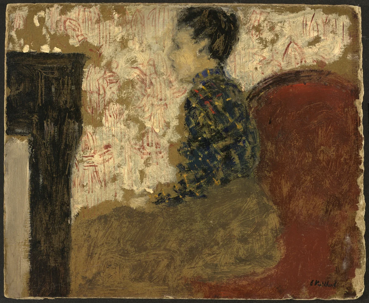 Woman Sitting by the Fireside by Edouard Vuillard, painting, 1894