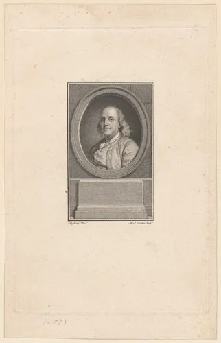 Benjamin Franklin by Pierre Alexandre Tardieu, print, 1795