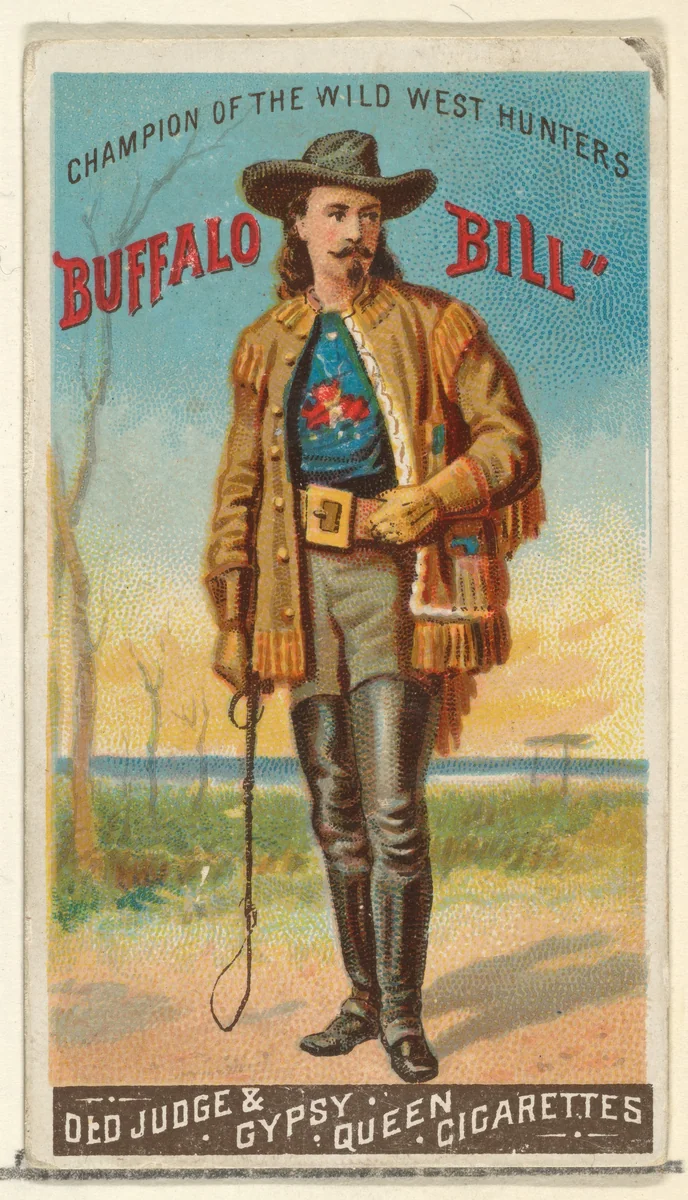 Buffalo Bill, Champion of the Wild West Hunters, from the Goodwin Champion series for Old Judge and Gypsy Queen Cigarettes by Goodwin & Company, print, 1888